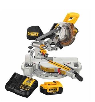 20V MAX 7-1/4 sliding miter saw kit with battery & charger - Dewalt DCS361M1