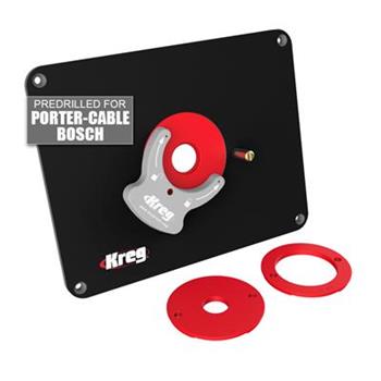 Precision Router Table Insert Plate (predilled for Bosch & Porter Cable) - Kreg PRS4036