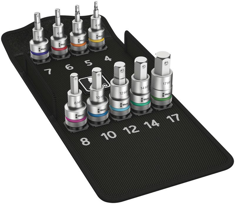 Zyklop bit socket set with 1/2 drive