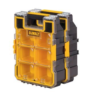 Coffret à compartiments Pro Dewalt, profondeur moyenne, fermoirs en métal