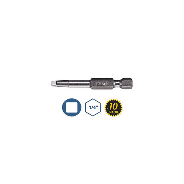 1150R3A - Power bit 1/4" - square #3 x 6"  10/Pkg