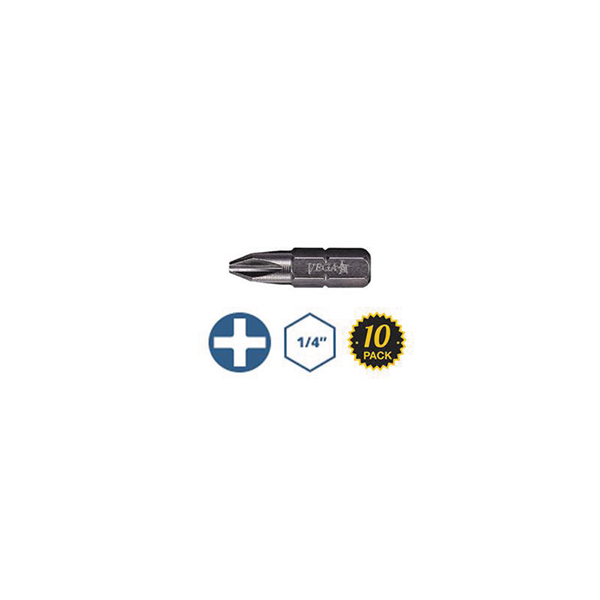 125P3A - Insert bit 1/4" - Phillips #3 x 1"