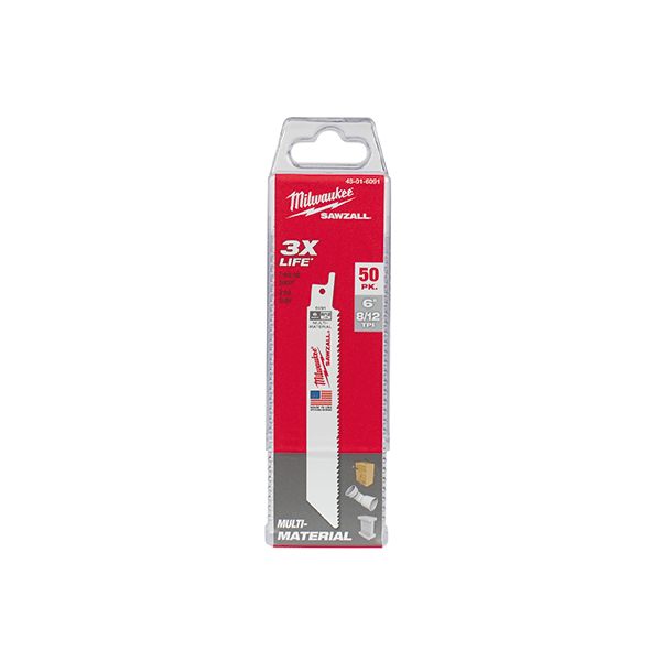 6" 8/12 TPI SAWZALL® Blades (50 Pk)