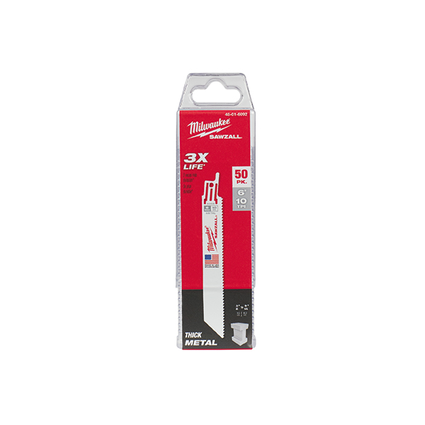 6" 10 TPI Thin Kerf SAWZALL® Blades (50 Pk)
