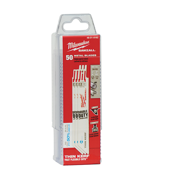 6" 14 TPI Thin Kerf Ice Hardened™ SAWZALL® Blades (50 Pk)