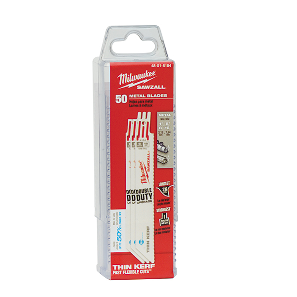 6" 18 TPI Thin Kerf Ice Hardened™ SAWZALL® Blades (50 Pk)