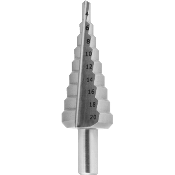 77100400 STEP DRILL FOR SHEET METAL AND THIN MATERIAL - M0202 Ø12 Taille droite CLASSIC