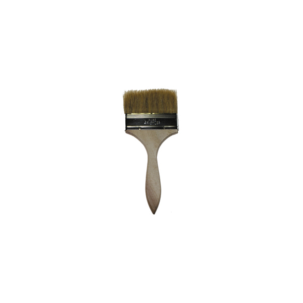 Pinceaux - manche bois  - largeur 1-1/2" - longueur 2" - soies 100% polyester - poils plats