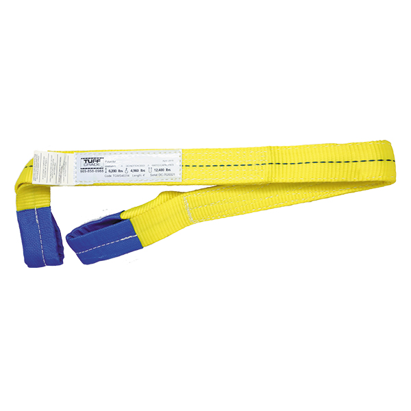 Élingue en polyester #tgws0202 - 2 po x 2 pi - type 3 à 2 plis  - anneau double