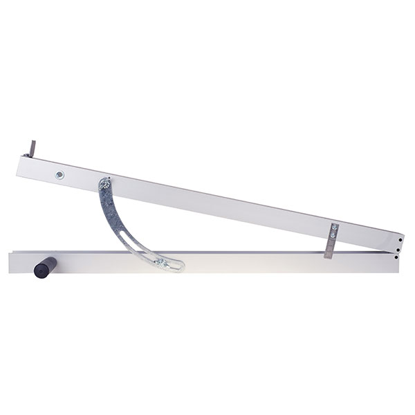 Gabarit pour coupes à angle pour banc de scie en aluminium de 24 pouces, angles jusqu'à 15 degrés.