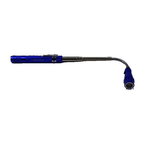 CR7001 Extendable blue flashlight with magnet                
