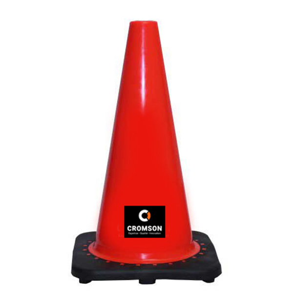 CR8100 Traffic cones 18" - 450mm without collar Base: 10-5/8” x 10-5/8” Weight: 3 lb